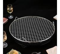 Grille de cuisson carrée en acier inoxydable de 26 cm - Maille antiadhésive - Grille ronde en acier inoxydable de 28 cm - Chauffage uniforme - Grille à rôtir robuste de 30 cm pour four et barbecue