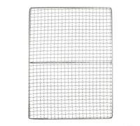 Grille de cuisson carrée en acier inoxydable pour camping, barbecue, pique-nique, réutilisable, différentes tailles, argent, 30 x 25 cm, 35 x 30 cm, 40 x 30 cm, 40 x 30 cm