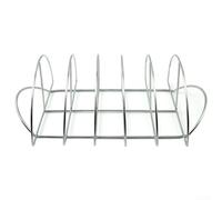 Grille de cuisson demi-ronde antiadhésive en acier inoxydable, conçue pour la cuisson au barbecue avec répartition homogène de la chaleur et démoulage facile des aliments