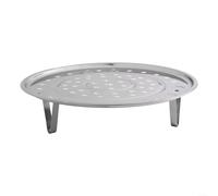 Grille de cuisson en acier inoxydable avec 3 pieds, accessoire de cuisine parfait pour cuire des légumes à la vapeur et plus encore (22 cm)