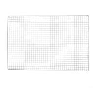 Grille de cuisson en fer robuste de 40 x 30 cm de forme carrée (50 x 35 cm) | Étagère compacte de 45 x 30 cm, revêtement résistant à la rouille, prend en charge les viandes lourdes