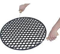 Grille de cuisson en fonte - Ø 44,5 cm - émaillée - massive - 2 poignées incluses - pour barbecues Weber (45-46 cm)