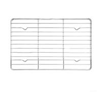 Grille de cuisson polyvalente en acier inoxydable pour barbecue en plein air et pâtisserie, grille d'évacuation de graisse avec finition lisse, 23 x 16,5 cm