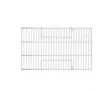 Grille de cuisson portable en métal 47 x 26 cm fixe pour poignées | Design compact, facile à transporter, taille idéale pour les voyages, construction en métal robuste, finition argentée