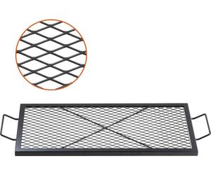 Grille de cuisson rectangulaire de 32 pouces pour foyer extérieur Grille de barbecue en acier robuste X-Marks
