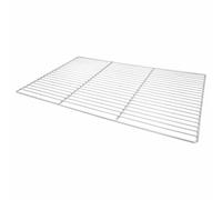 Grille de cuisson rectangulaire en acier inoxydable argenté - 67 x 40 cm - Accessoire de barbecue robuste pour jardin, terrasse, balcon, camping - Résistant à la chaleur - Facile à nettoyer