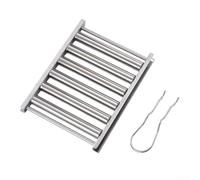 Grille de cuisson robuste en acier inoxydable avec poignée étendue pour une cuisson équilibrée des saucisses, facilite le nettoyage et l'entretien (petit)