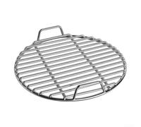 Grille de cuisson ronde en acier inoxydable avec poignée - Grille robuste pour barbecue - Répartition uniforme de la chaleur - 28 cm à 40 cm (38 cm)