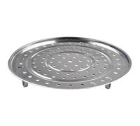 Grille de cuisson ronde en acier inoxydable de 18 à 30 cm pour casseroles de cuisine, poêles, ustensiles de cuisine, 3 supports amovibles, ustensile polyvalent pour cuire à la vapeur, rôtir les