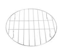 Grille de cuisson ronde en acier inoxydable de qualité supérieure - Grille de barbecue de 24,5 cm pour poisson, viande et légumes - Durable et lavable au lave-vaisselle
