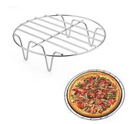 Grille de cuisson ronde en acier inoxydable | Support de refroidissement multifonction pour friteuse, cuiseur vapeur, four à micro-ondes