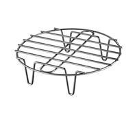 Grille de cuisson vapeur en acier inoxydable améliorée, grille de refroidissement robuste, 32,5 x 6 cm, de cuisson antiadhésive, support de cuisson multifonction pour friteuse à air, casserole