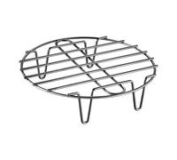 Grille de cuisson vapeur en acier inoxydable améliorée, grille de refroidissement robuste, 32,5 x 6 cm, de cuisson antiadhésive, support de cuisson multifonction pour friteuse à air, casserole