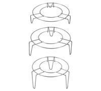 Grille de Cuisson Vapeur Support en Acier Inoxydable 3 Pièces