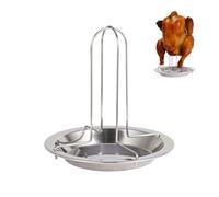 Grille De Cuisson Verticale Pour Poulet Grille Rôtissoire Pliable | Cuisson Sur Canette De Bière Pour Grill au Charbon de Bois Réunions en Extérieur Camping Pique-Nique Fêt