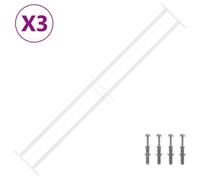 Grille de défense fenêtre - Grille de sécurité pour fenêtres avec 2 barres transversales - vidaXL - acier galvanisé - blanc - 174 cm