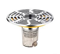 Grille de Douche Filtrante Siphonette Anti-Retour d'Odeurs(27-60) | Anti-odeurs pour efficace, matériau PVC et métal, installation simple, flux d'eau libre, frais
