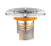 Grille de Douche Filtrante Siphonette Anti-Retour d'Odeurs(Gold 32-43) | Anti-odeurs pour efficace, matériau PVC et métal, installation simple, flux d'eau libre, frais
