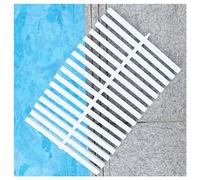Grille de drainage antidérapante pour piscine, grille d'égout en plastique modulable pour une utilisation intérieure/extérieure, 20 x 100 cm (2 pièces) - Idéale pour les patios, terrasses et allé