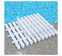 Grille de drainage de piscine de qualité supérieure, en plastique PPS, pour une utilisation intérieure/extérieure, 25 x 100 cm, lot de 8, protection efficace contre les débordements et gestion optima