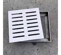 Grille De Drainage en Acier Inoxydable À Double Rangée Trous | Couvercle Extérieur Couverture Caniveau Eau Pluie Pour Jardin Cour Allée(600x400x30mm)