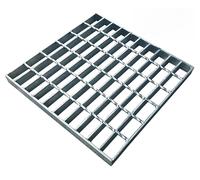 Grille de drainage, galvanisée, en acier, 300x300x30 mm, carrée