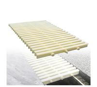 Grille de drainage pour piscine intérieure et extérieure - Couvercle de drain de sol et crépine de douche en plastique ABS à 3 voies - Lot de 8, 18 x 100 cm, solution durable de gestion de l'eau
