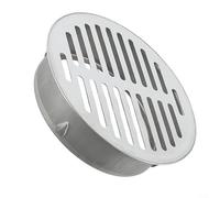 Grille de drainage ronde en acier inoxydable pour gouttière et drainage au sol - Design creux - Empêche l'obstruction - Idéal pour le jardin, la terrasse et l'extérieur (diamètre 110 mm)