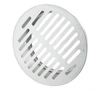 Grille de drainage ronde en acier inoxydable pour gouttière et drainage au sol - Design creux - Empêche l'obstruction - Idéal pour le jardin, la terrasse et l'extérieur (diamètre 90 mm)