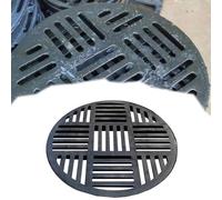Grille De Drainage Ronde En Fonte Couvercle De Drain Grille Caniveau | Couvercle De Grille D'égout Tranchée Extérieure Crépine En Fonte Pour Jardin Et Pelouse(60x3cm-23.6x1.2in)