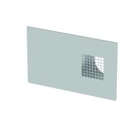 Grille de façade combinée ComfoEdge Dupla DN160, prise d'air extérieur à gauche, finition aspect acier inoxydable de Zehnder - 990430576