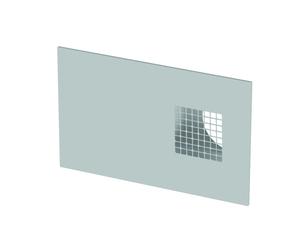 Grille de façade combinée ComfoEdge Dupla DN160, prise d'air extérieur à gauche, finition aspect acier inoxydable de Zehnder - 990430576