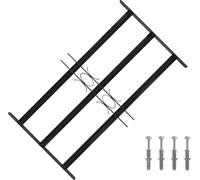Grille de Fenêtre 75,5 x 45 cm Acier enduit de poudre Noir