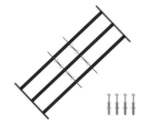 Grille de Fenêtre Extensible, Grille de Défense Fenêtre Anti Effraction | 43-74 cm x 60 cm, Barre de Sécurité pour Fenêtre, Grille Anti-cambriolage, Acier Galvanisé, Utilisation en Extérieur