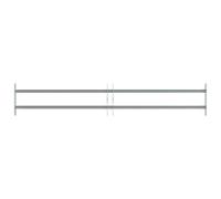 Grille de fenêtre réglable en acier galvanisé de 1000 à 1500 mm de large avec 2 barres transversales, protection anti-effraction pour cadre de fenêtre, accessoires de montage, horizontal, sécurité et