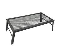 Grille de feu de camp pliante en fer robuste, support de cuisson Portable | La grille de cuisson extérieure en fer robuste présente une structure compacte pliable et anti-barbecue de camping