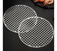 Grille de feu robuste en acier inoxydable 28 cm (30 cm) | Diamètre rond de 30 cm, design en maille serrée, empêche les petites pertes de nourriture, facile à nettoyer