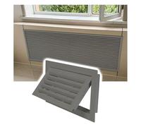 Grille de filtre de retour d'air en aluminium de qualité supérieure avec porte amovible, couvercle de ventilation CVC plat estampé, registre de plinthe pour mur latéral/plafond, gris (14 x 3