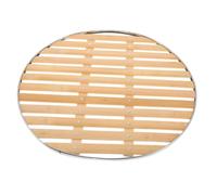 Grille de Fontaine Escamotable Carrée 42x42x1cm, support | Bambou et Acier Inoxydable, Structure Modulaire à Trous Multiples, pour Bassins Extérieurs et Cascades