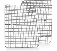 Grille de four en acier inoxydable, rectangulaire, 42 x 29 cm, saine et lavable au lave-vaisselle