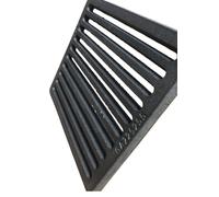 Grille de foyer en fonte, dimensions 22,5 x 25,5 cm, épaisseur 1 cm