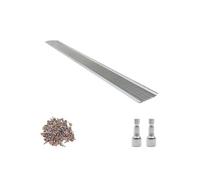 Grille de gouttière SucceBuy en alliage d'aluminium et inox micro-maille 127 mm x 30,48 m