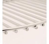 Grille de maintien au chaud en acier inoxydable Unyqoos® – Grille de maintien au chaud et deuxième grille, dimensions 40 x 33 x 10 cm, compatible avec les barbecues à boule et les modèles Kamado de di