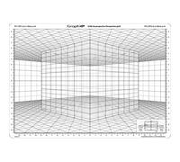Graph'it - Grille de Perspective Souple - Outil de Dessin pour Etudiant et Professionnel - Modèle à Cube en Perspective Oblique - Multi-Usage - Format A4