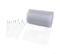 Grille de protection de gouttière 800 cm x 18 cm en alliage d'aluminium | Filet anti-encrassement pour canal d'eau avec 10 attaches de fixation pour éviter les débris d'encrassement