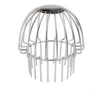 Grille de protection de gouttière en acier inoxydable 304 pour la prévention des feuilles et un drainage rapide sur les canalisations du sol du toit avec tube argenté de 75 mm (75 tubes)
