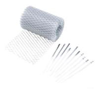 Grille de protection de gouttière en aluminium robuste pour toit de protection contre les feuilles et les débris (12,7 x 600 cm)