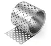 Grille de protection en aluminium, dimensions 7 m x 80 mm, perforée, pour protection contre les insectes, coupable à la dimension souhaitée