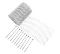 Grille de Protection Gouttière 236x5,9 Pouces Maille Métallique | Filet Renforcé Formable pour Gouttières, Fixation par 10 Attaches-câbles Incluses, Usage Extérieur