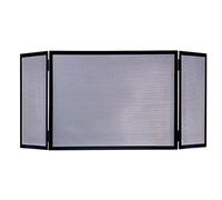 Grille de Protection pour cheminée, Grille Pare-feu en Fer forgé Coloris Noir - Hauteur 80 x Longueur 102 x Largeur 30 cm
